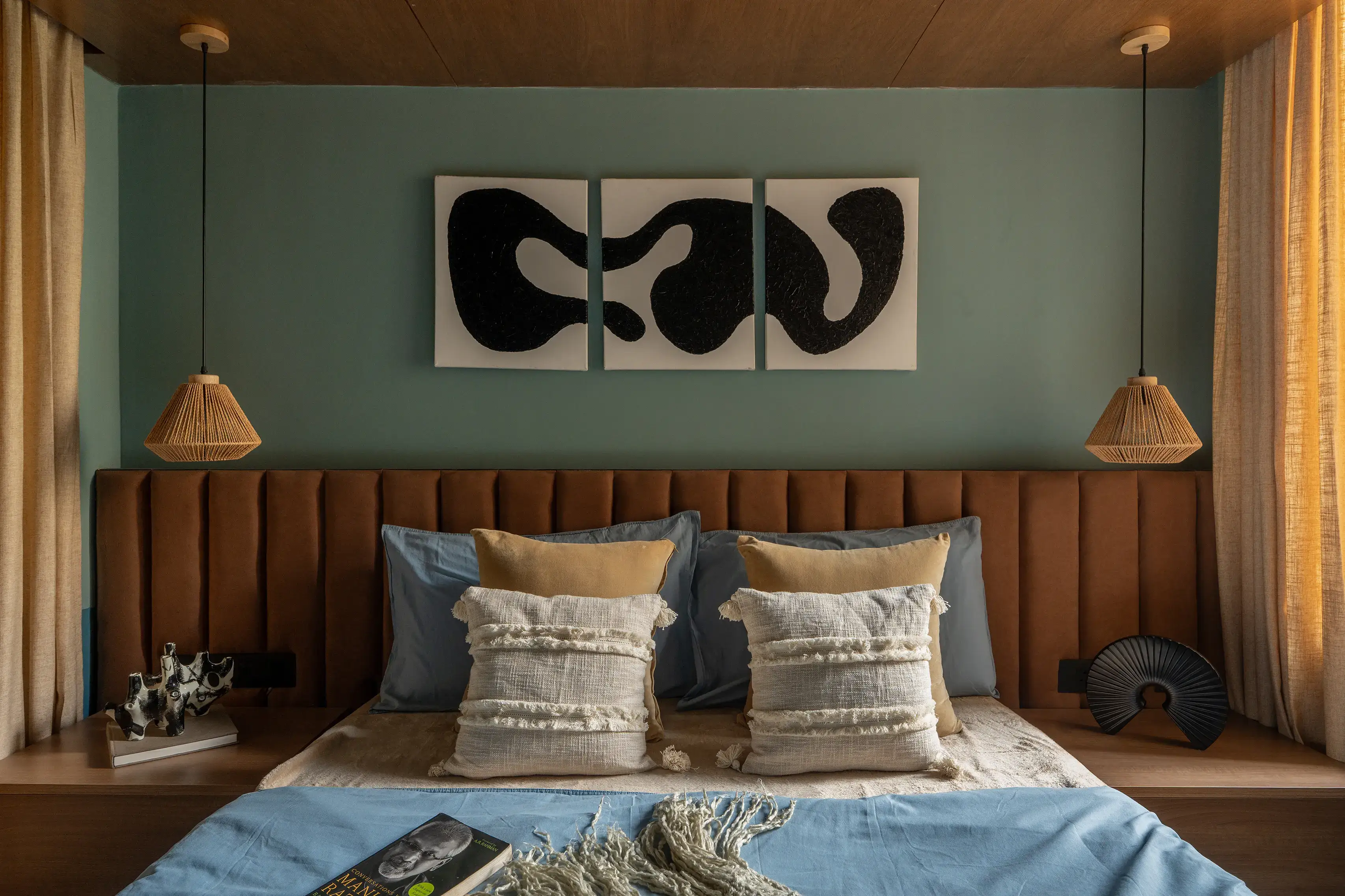 Chennai Interiors blue bedroom