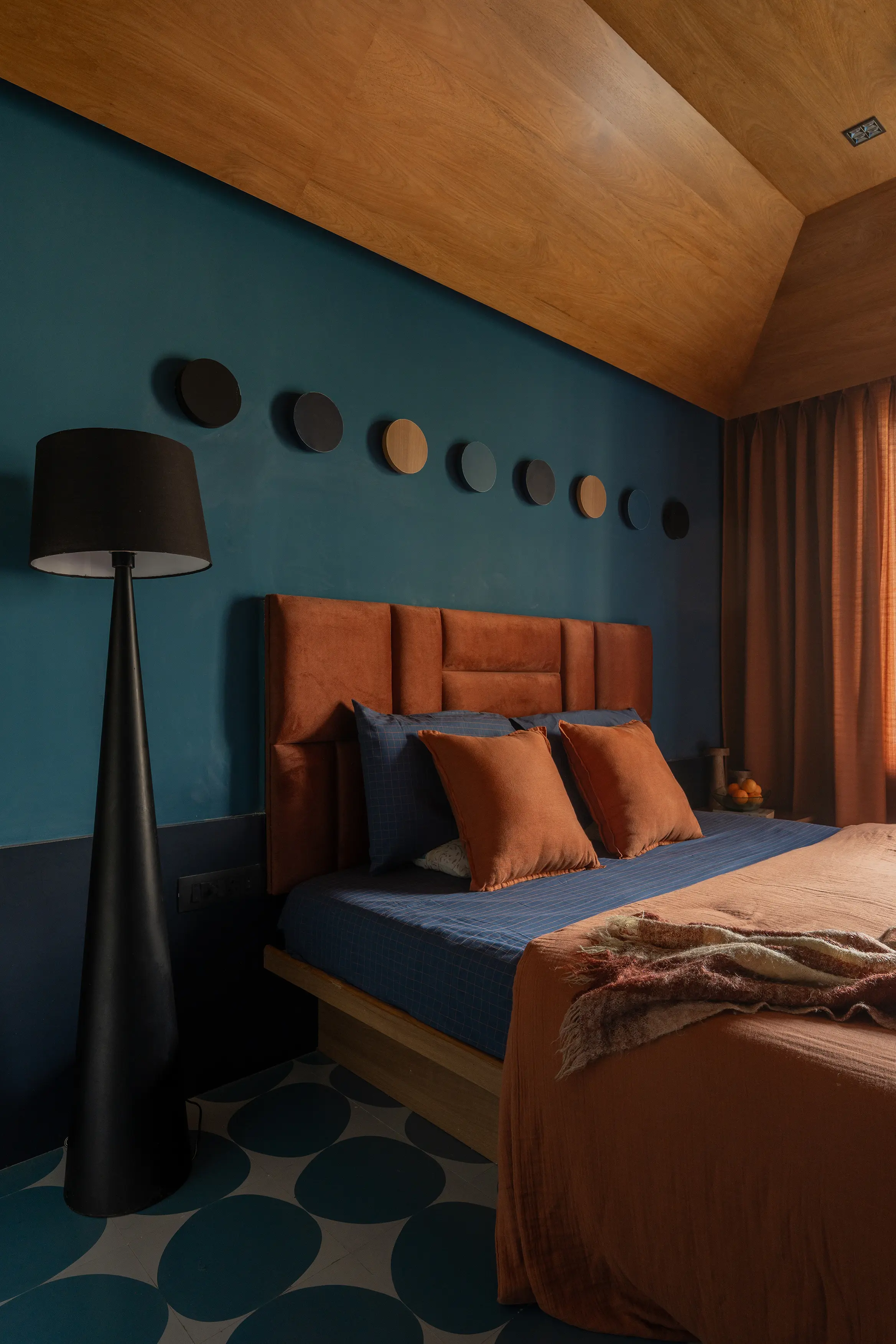 Chennai Interiors rustic dark bedroom