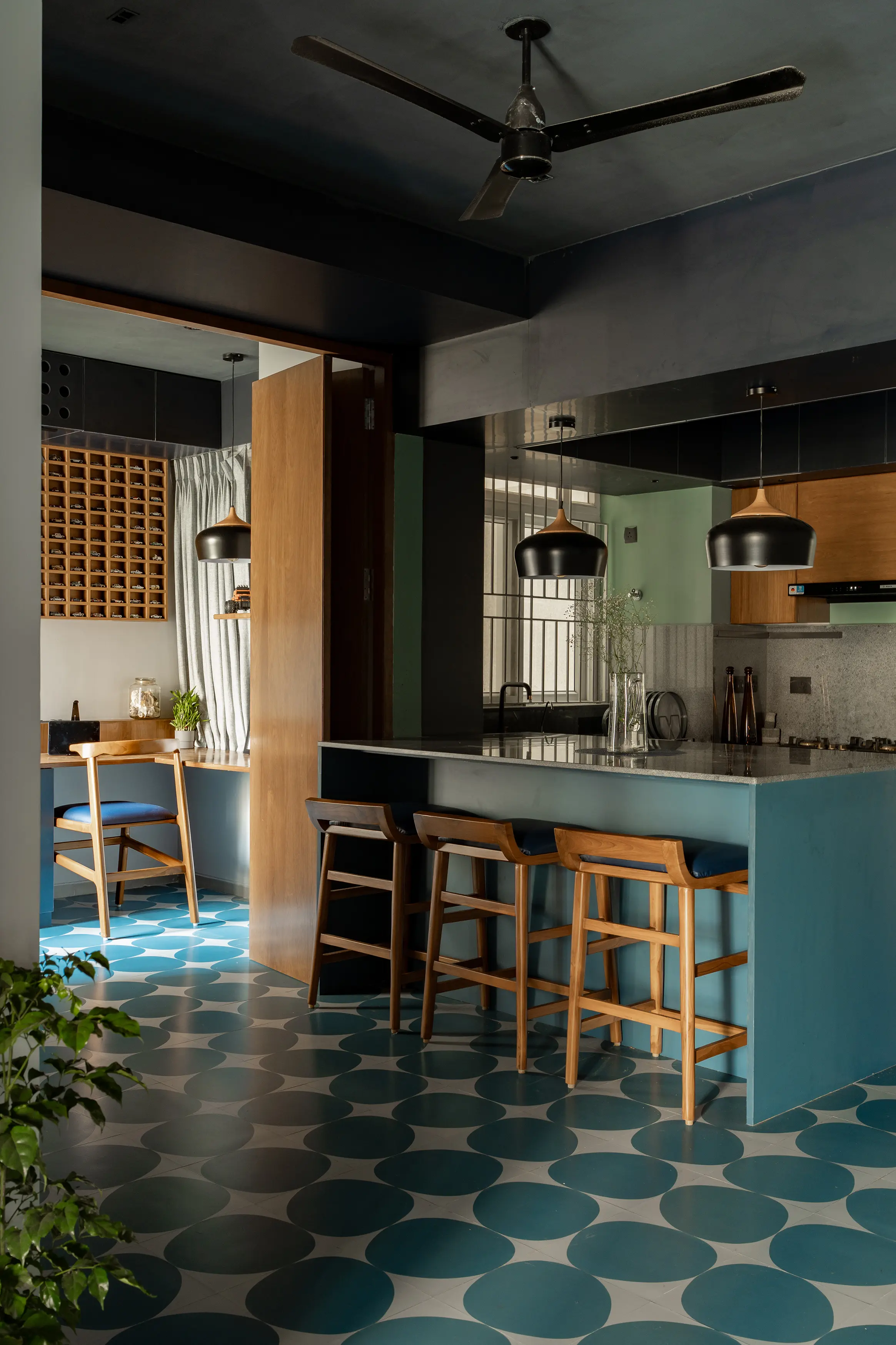 Chennai Interiors kitchen, dining and bar counter