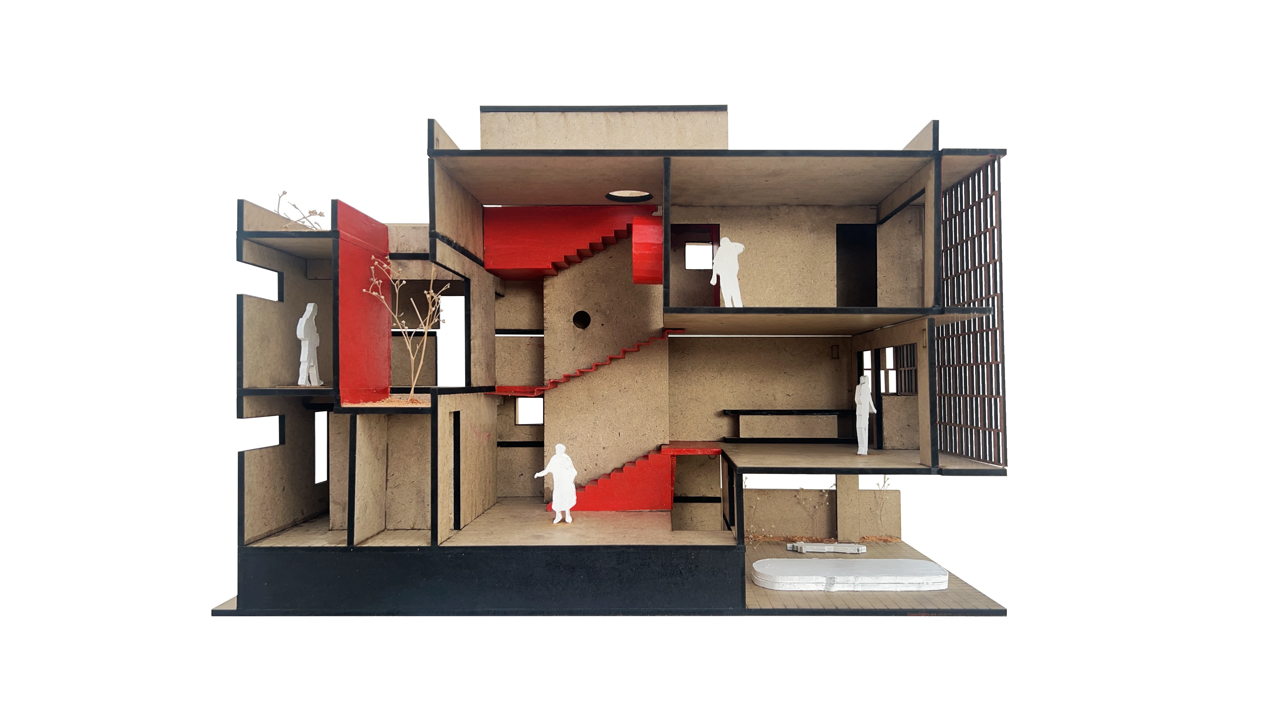 Splitscape Residence sectional model