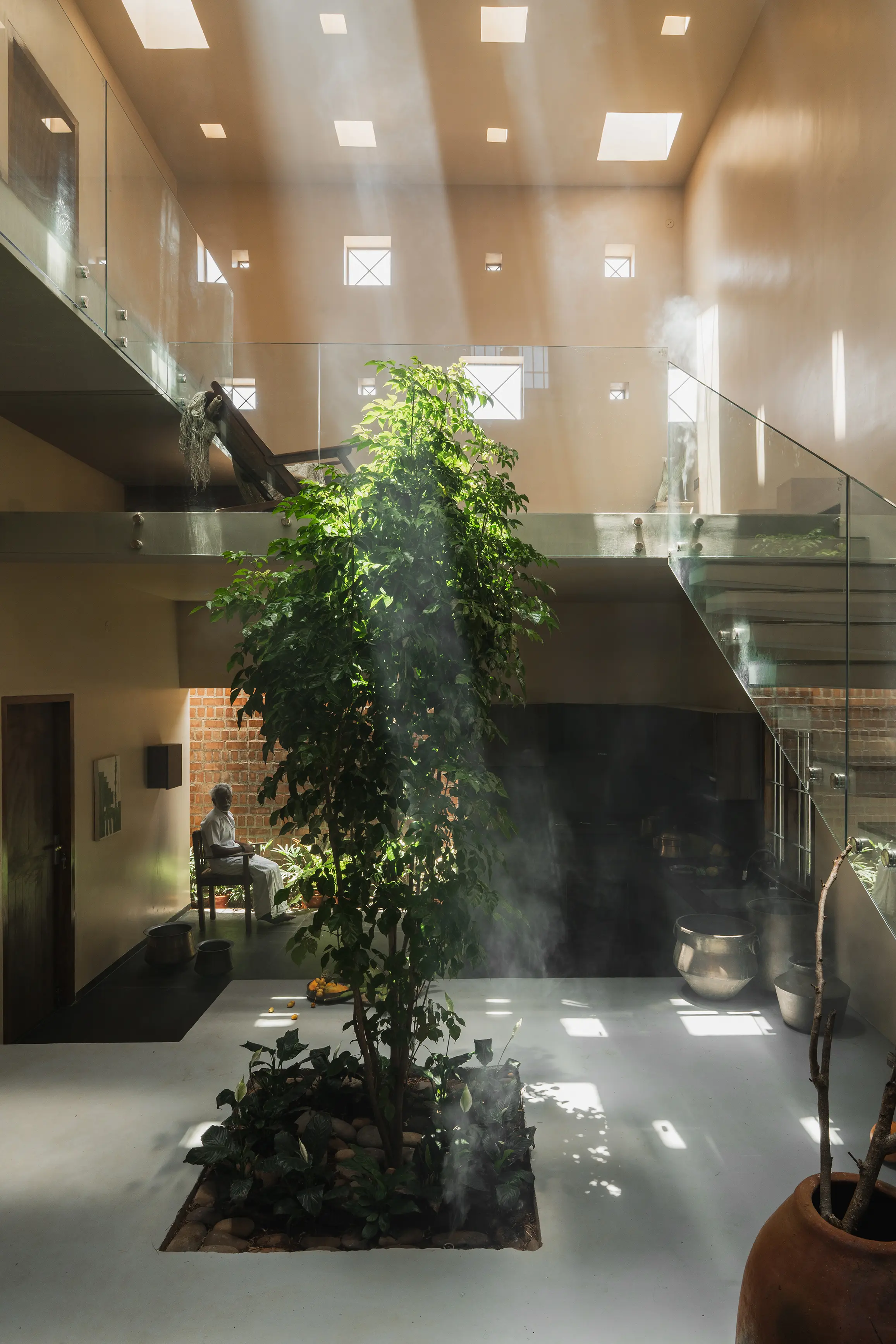 Theni Residence courtyard skylight