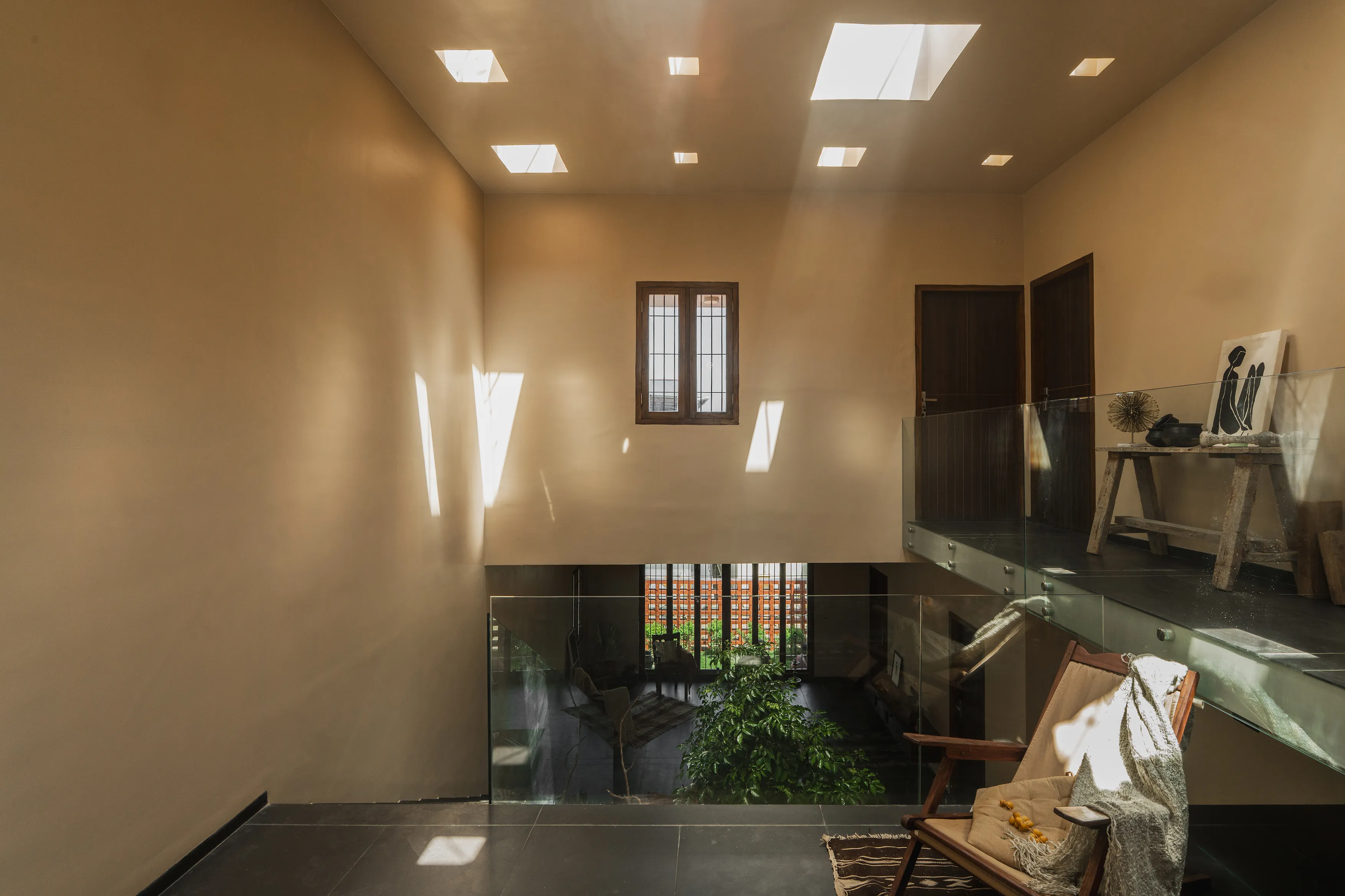 Theni Residence skylight and mezzanine